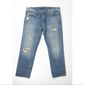 Lucky Jean boyfriend fit distressed light wash